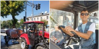 В Шымкенте моют тротуары Мойка тротуаров в Шымкенте