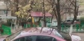 В Шымкенте просел асфальт: несколько авто угодили в ямы (видео)