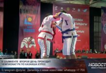 Лучшие борцы страны продолжают борьбу во второй день чемпионата в Шымкенте