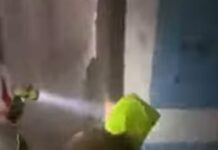 Спасатели в Шымкенте выносят детей из горящей квартиры (видео)