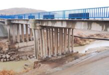 Автомобильный мост обрушился в Туркестанской области