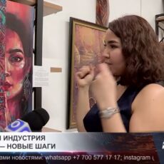 В Шымкенте представили первую выставку Асель Анвар в креативном хабе