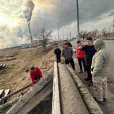 В индустриальной зоне строится паропровод