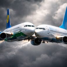 Два самолета чуть не столкнулись в небе над Шымкентом