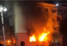 Человек погиб при пожаре в кафе Кентау (видео)