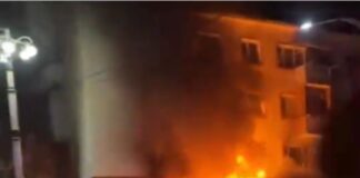 Человек погиб при пожаре в кафе Кентау (видео)