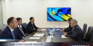 Аким Туркестанской области встретился с послом Украины