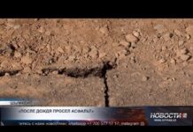 В Шымкенте участок новой дороги обрушился после осадков