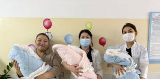 Тройняшки появились на свет в Шымкенте