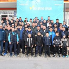 Спортсмены национальной сборной Туркестана по боксу приняли участие в референдуме