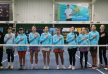 В Туркестане впервые проходит международный теннисный турнир среди юниоров