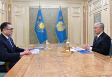 Глава государства принял министра торговли и интеграции Армана Шаккалиева