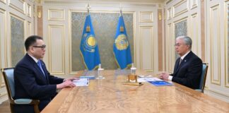 Глава государства принял министра торговли и интеграции Армана Шаккалиева