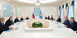 Глава государства принял премьер-министра России Михаила Мишустина