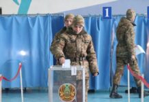 Военнослужащие в Шымкенте активно приняли участие в референдуме