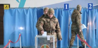 Военнослужащие в Шымкенте активно приняли участие в референдуме