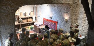 Военнослужащие познакомились с историей Шымкента в комплексе «Шымкала»