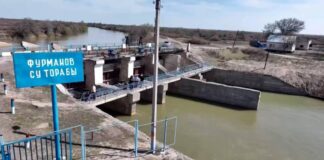 После очистки канала, вода по реке Шу дошла до населённых пунктов Созакского района