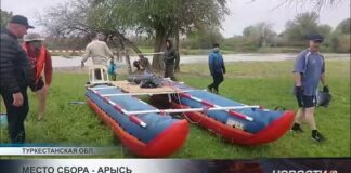 Сплав по Арыси собрал 7 катамаранов и десятки новичков