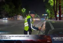 Более 7 тысяч водителей нарушили ПДД в Шымкенте за неделю