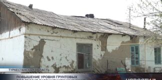 Жители села в Жетысайском районе боятся потерять дома из-за постоянно поднимающейся воды