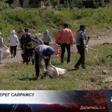 Берега реки Сайрамсу очистили от мусора и сухостоя