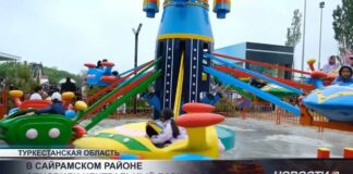 В Сайрамском районе обновили центральный парк