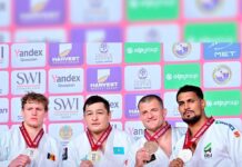 Шымкентские дзюдоисты завоевали медали на Grand Slam в Астане