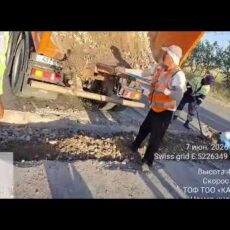 На северном обходе Шымкента проводятся профилактические работы на бетонном покрытии