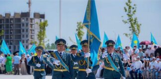 В Шымкенте состоялась торжественная церемония поднятия флага