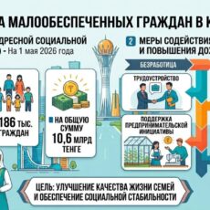 Более 186 тысяч казахстанцев получили социальную поддержку