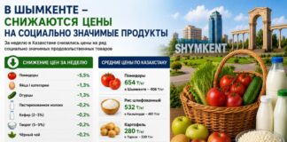 Шымкент вошёл в число городов, где снизились цены на социально значимые продукты
