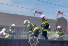 Сотрудники МЧС ликвидировали возгорание в автомобильных боксах Шымкента
