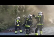 В Шымкенте сотрудники МЧС ликвидировали возгорание