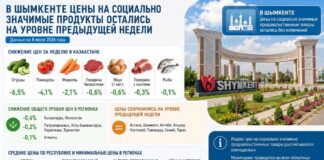 Шымкент сохранил стабильные цены на социально значимые продукты