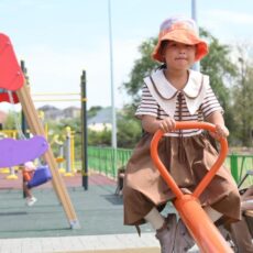 В микрорайоне «Акжар» Шымкента открыли новую детскую площадку