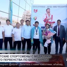 Борцы из Шымкента отличились на чемпионате мира по қазақ күресі в Баку