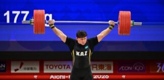Шымкентский тяжелоатлет Нұрғиса Әділетұлы завоевал серебро Азиатских игр