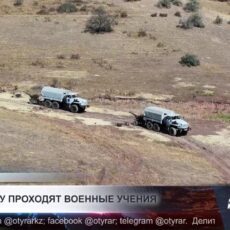Артиллерийско-зенитные подразделения тренируются в Каратау