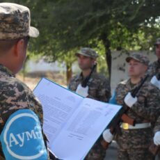 В Шымкенте 125 военнообязанных присягнули на верность Родине
