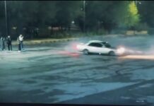 Водителя за дрифт возле памятника арестовали на 10 суток в Шымкенте