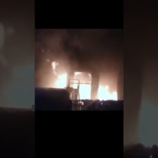 В Кентау на территории завода горели остатки трансформаторного масла