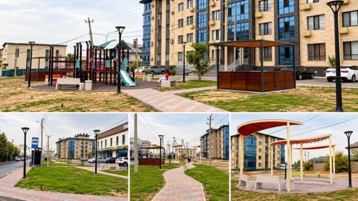 сквер в микрорайоне Нұртас