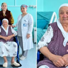 106-летнюю пациентку выписали домой после лечения инсульта в Шымкенте